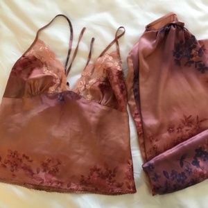 Victoria’s Secret Satin Floral Pajama Set